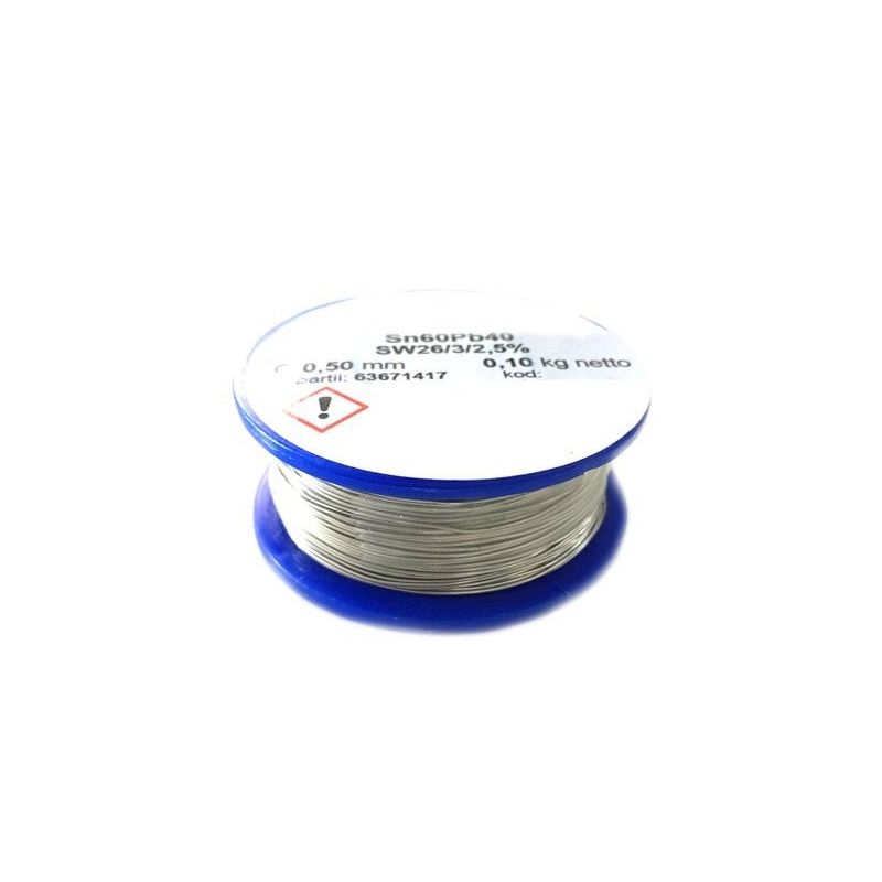 Welding Wire 100g Tin 60/40 Sn/Pb Lead 2.5% Flux 0.5mm
