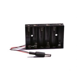 Suporte de bateria 6x AA 6 baterias com conector DC