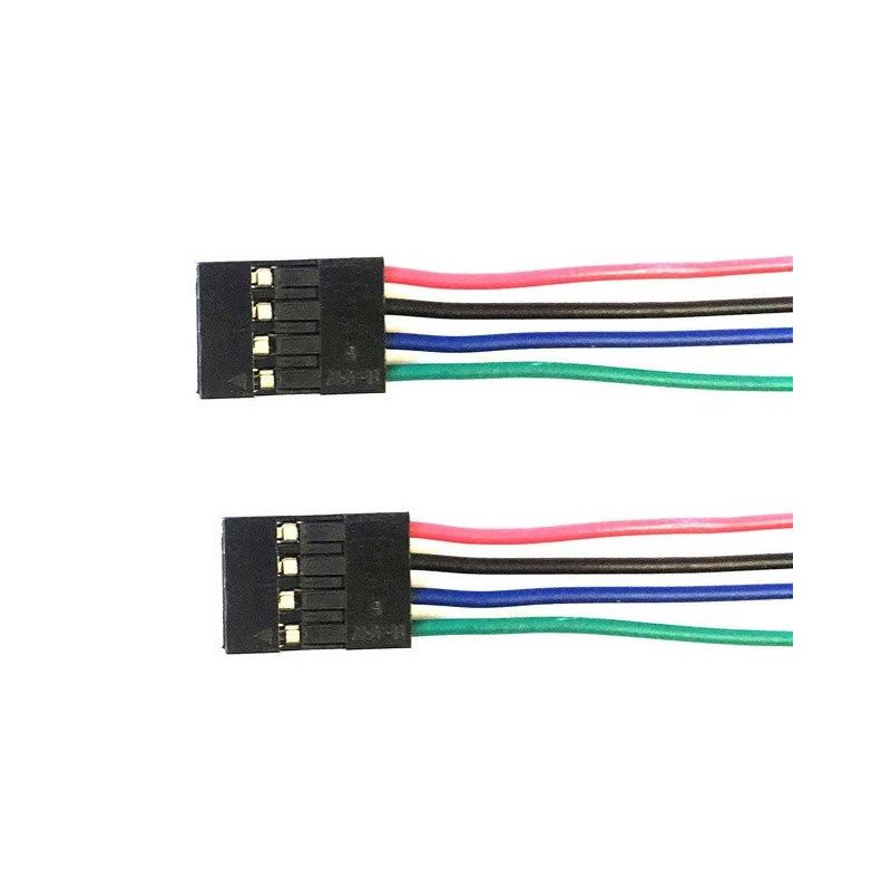 2x Cable Female - Female 4 Pins 4 Colors
