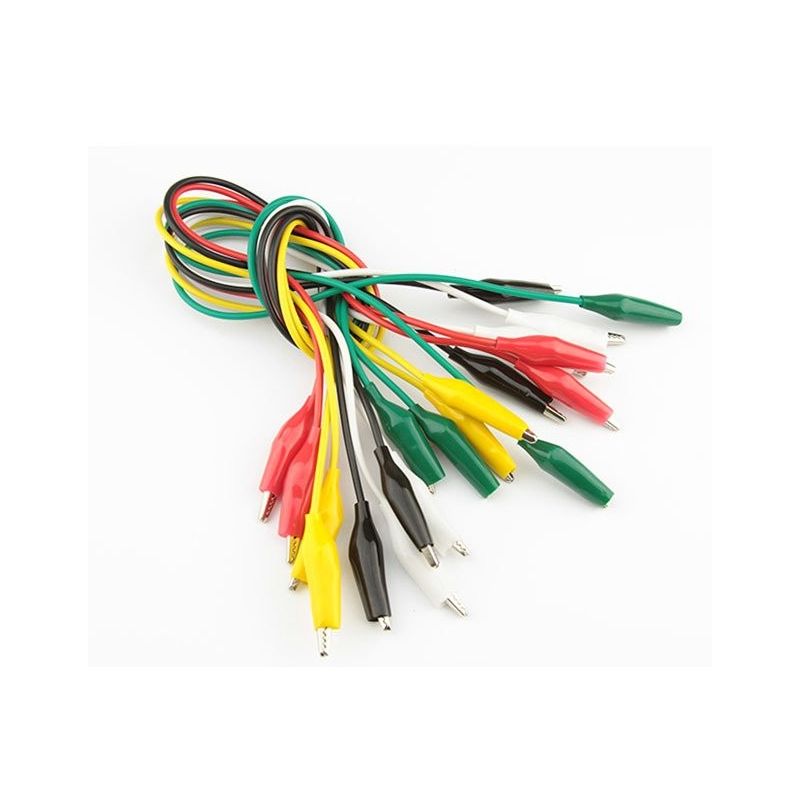 Cables con Pinzas Cocodrilo pack 10unds