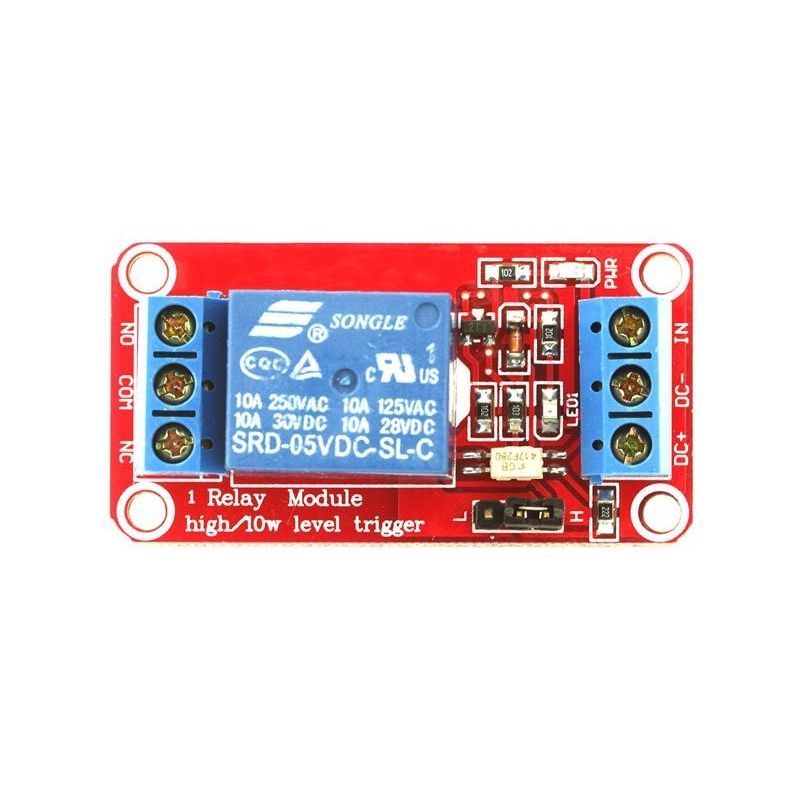 1 Channel Relay Module DC 5V 10A Low/High Trigger for Arduino