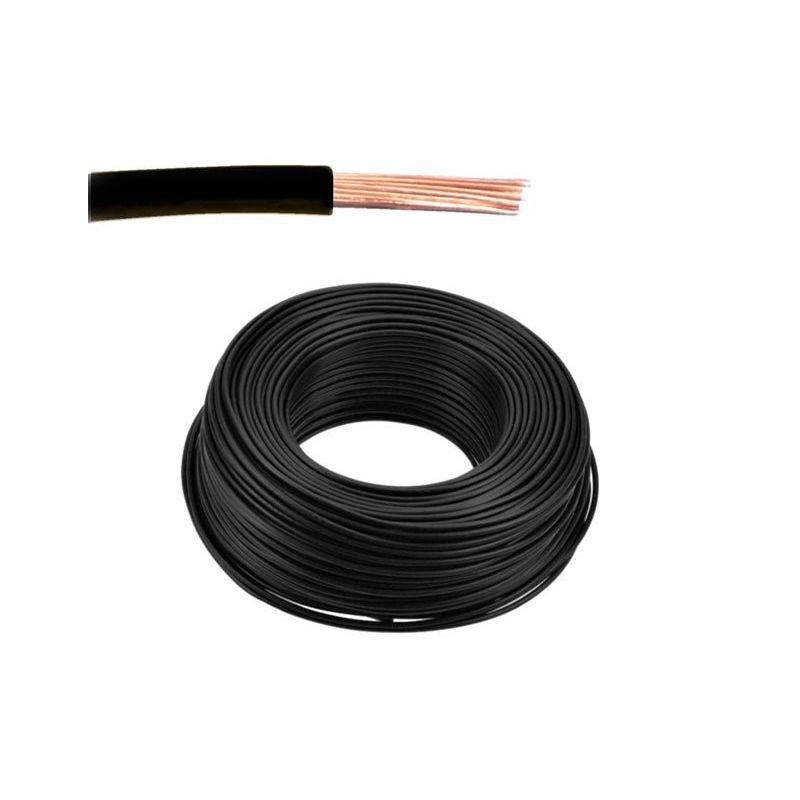 Single-pole flexible cable 0.75mm black 1m