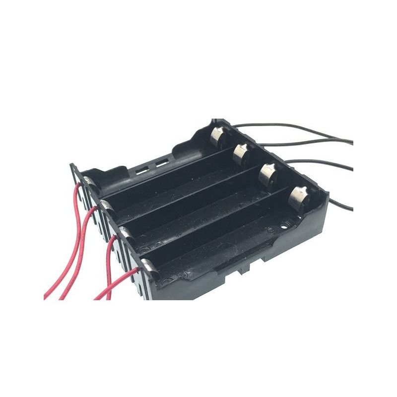 Porta-baterias 4x 18650 3.7V Bateria de lítio paralela