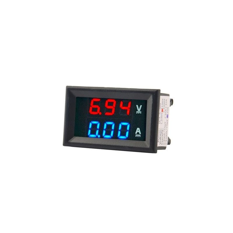 Voltime Digital Amperimeter 100Vcc 10Acc Vermelho-Azul