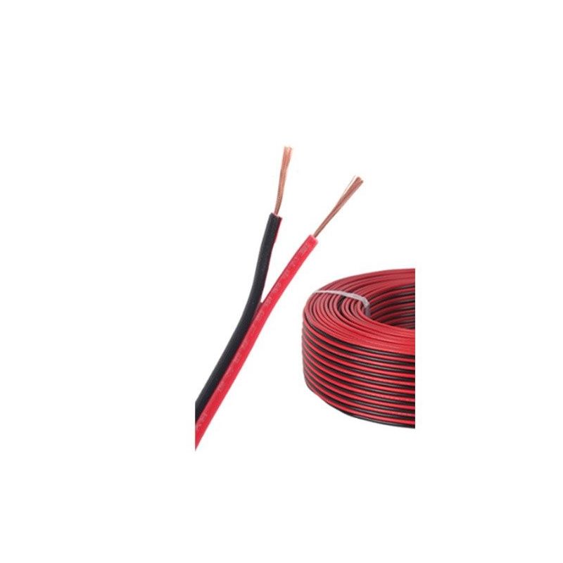 Cable Double Red Black Flexible 26AWG PVC - 1m