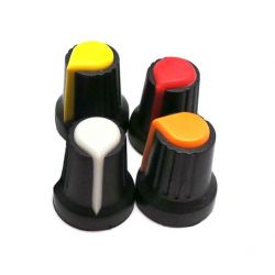 Embellecedor Botón Rojo Blanco Amarillo Naranja Potenciometro Knob para Arduino