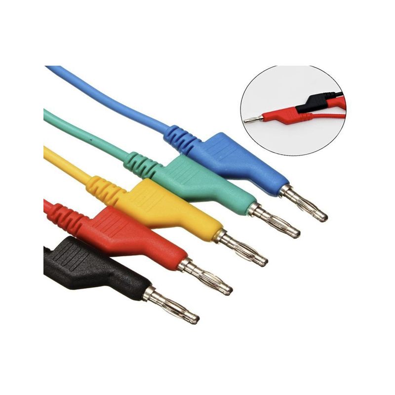 Banana Plug Cable Multimeter pack 5 colors