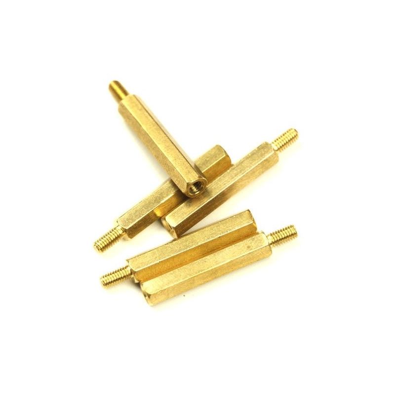 Separador hexagonal M3 25mm Plug-Female Brass