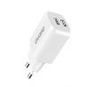 Wall charger 2x USB 5V / 2.4A + USB Type-C cable white