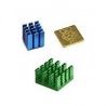Disipador adhesivo de aluminio azul, verde y de metal color oro para Raspberry Pi -  pack 3 unds