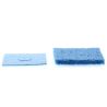 Blue cleaning sponge for soldering iron tip with pre-cut circle at the center