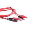 2x Cable Alligator Clip Black and Red Multimeter