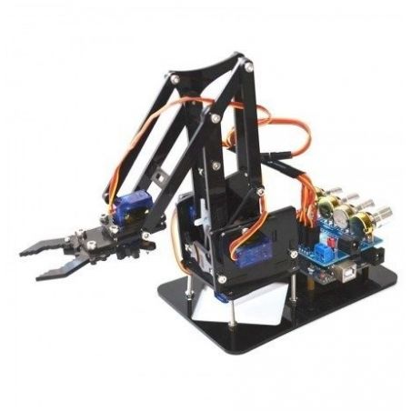 Acrylic DIY Robot 4-Axis 4 Servos Mechanical Arm for  51 Manipulator 