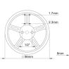 Wheel for continuous rotation servo SG90 Servo FS90R