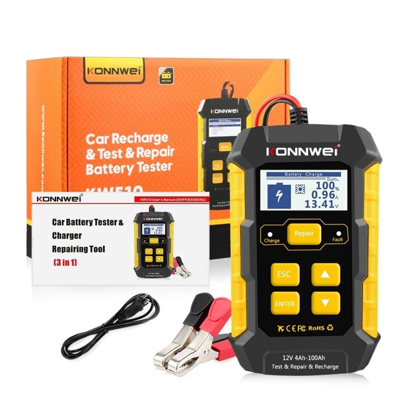 Car battery tester and charger Konnwei KW510