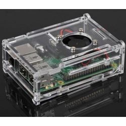 Raspberry Pi 4 Model B Caja PC Protective Caja with Heatsinks for Raspberry Pi 4 Model B KuGi Raspberry Pi 4 Caja Transparente 