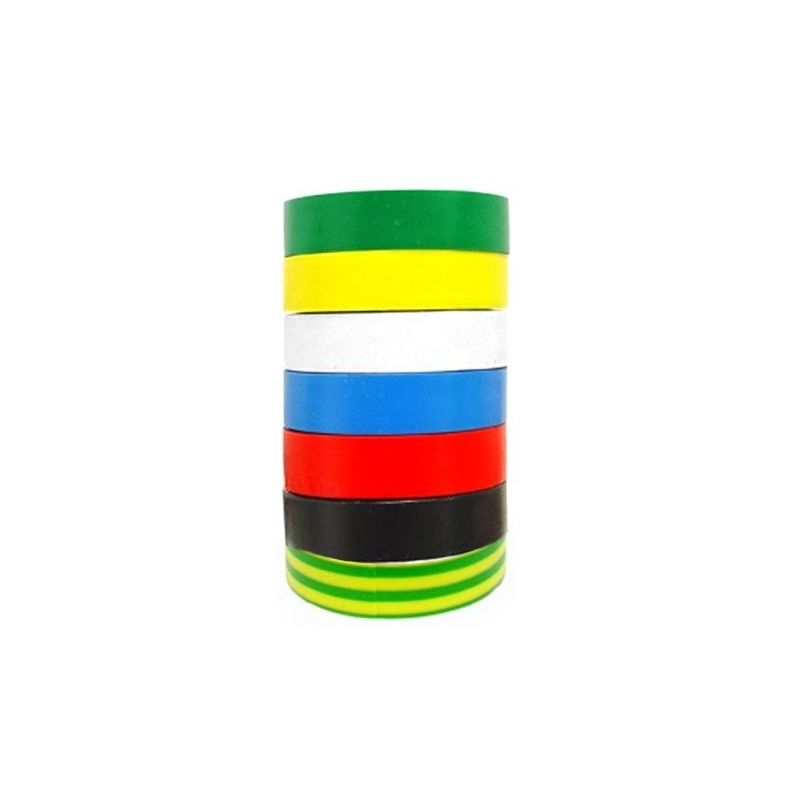 Insulation Tapes PVC Multicolour 10m x 15mm x 0.13mm - kit 10pcs