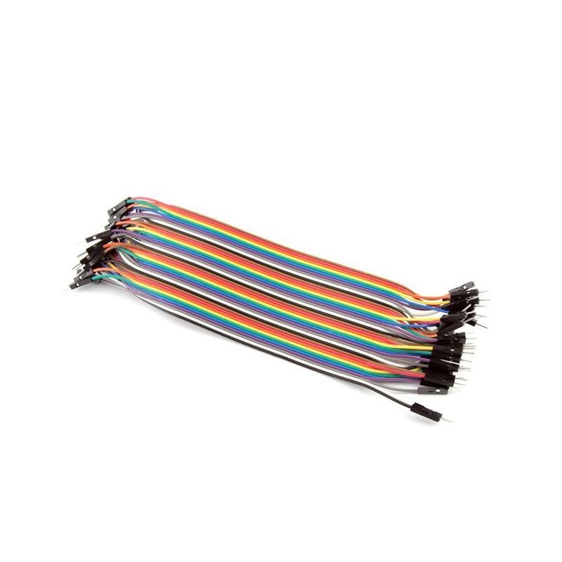 10x Male-Male Cables 20cm Jumpers Dupont 2,54