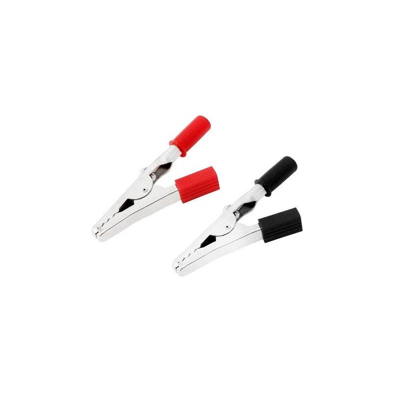 100 A mango de plástico batería de prueba Pinzas de cocodrilo ESUMIC® con aislamiento paquete de 4 unidades color rojo y negro 