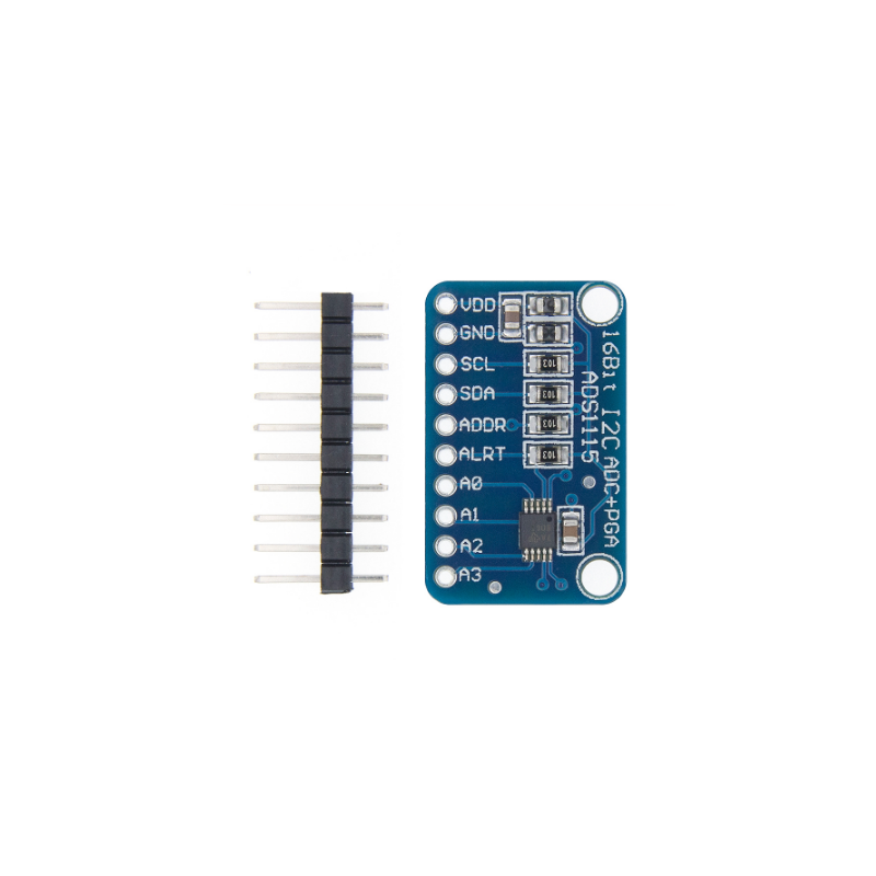 Funnyrunstore Instrumentación portátil 16 bits I2C ADS1115 Módulo ADC 4 canales con amplificador de ganancia profesional para Arduino 