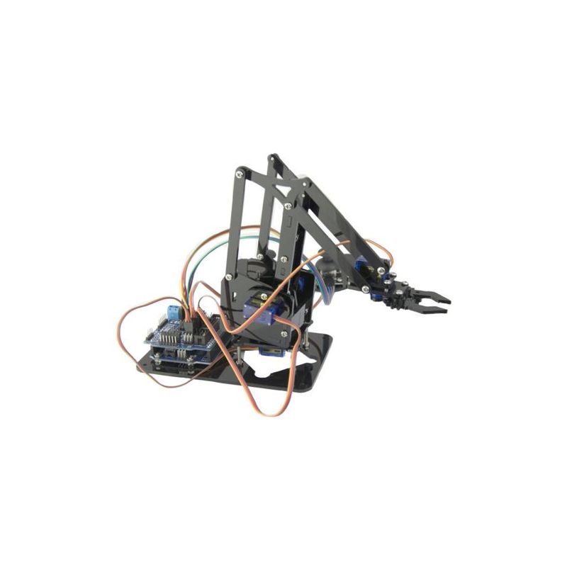 modelo de ensamblaje de bricolaje Kit educativo para adultos y niños 4DOF Juego de construcción de brazo robótico Arduino Kit de brazo de robot de metal completo con servo MG996 y control de perilla 