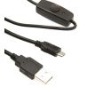 USB to Micro USB On/Off cable Switch with LED indicator