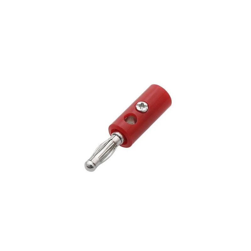 Banana Connector Plug 4mm Male Red