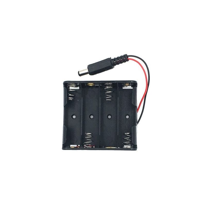 4x AA 6V battery holder with DC connector
