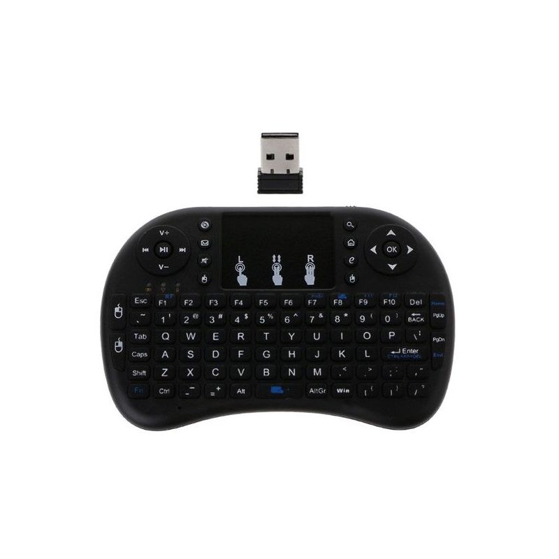 Mini teclado i8 Bluetooth QWERTY ratón táctil a batería para PC,