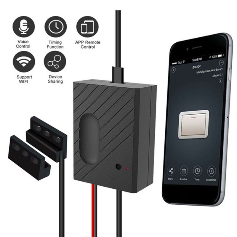 Tuya Wifi Smart Garage Door Opener, Wifi Garage Door Monitor Iphone