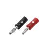 2x Banana Connector Diameter 4mm Red and Black pack 2pcs