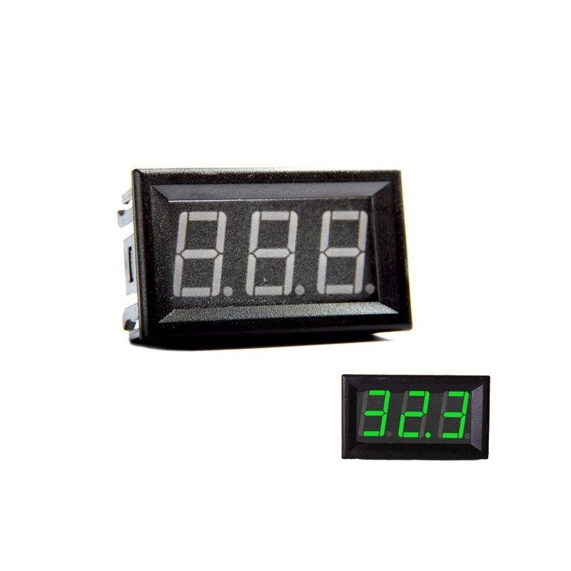 Woltomierz cyfrowy LED zielony DC 0-200V 0.56 LED