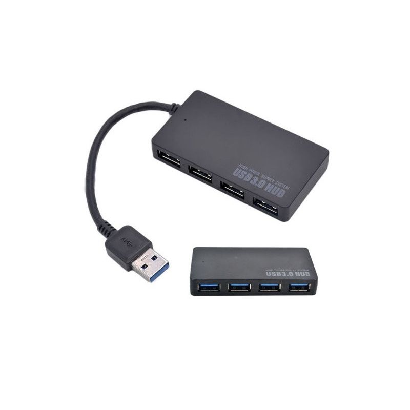 Rozdzielacz Hub USB 3.0 Multiport 4-portowy czarny