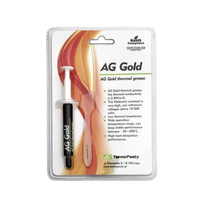Pasta termoprzewodząca AG Gold 3g