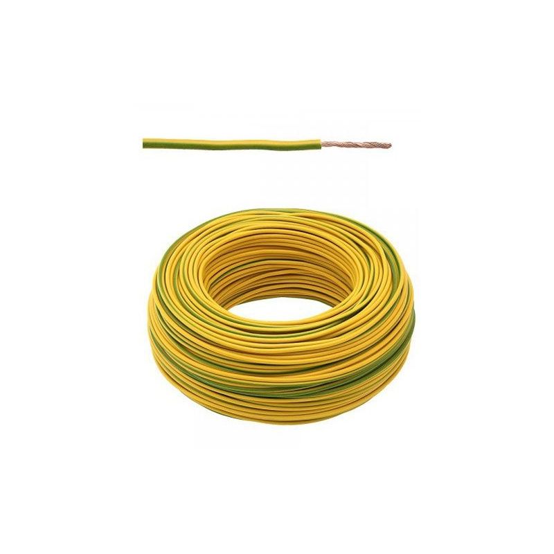 1x1.5 Elastyczny kabel jednobiegunowy 1.5mm2 zielono-żółty 1m