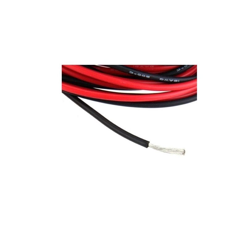 16AWG 1.5mm2 Czarny kabel silikonowy odporny 200oC 3.7A